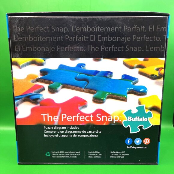 Buffalo 1000 Piece Interlocking Jig-Saw Puzzle Hummingbird Garden Ocean Set of 2 - Picture 3 of 13